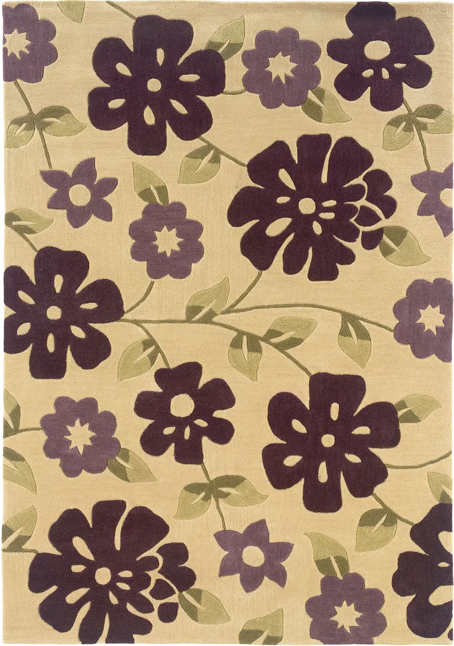 Linon Beige Transitional Rug 4