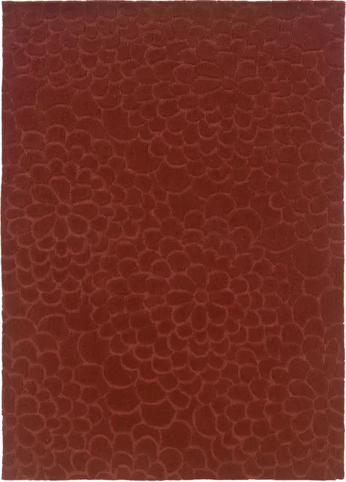 Linon Red Patterned Rug 10