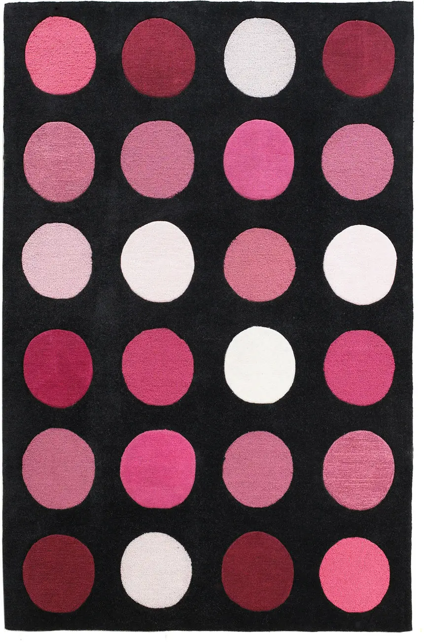 Linon Black Patterned Rug 7