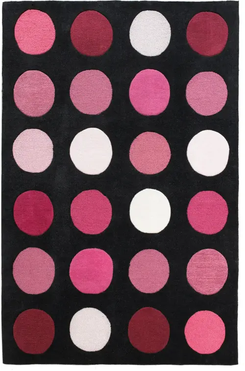 Linon Black Patterned Rug 7