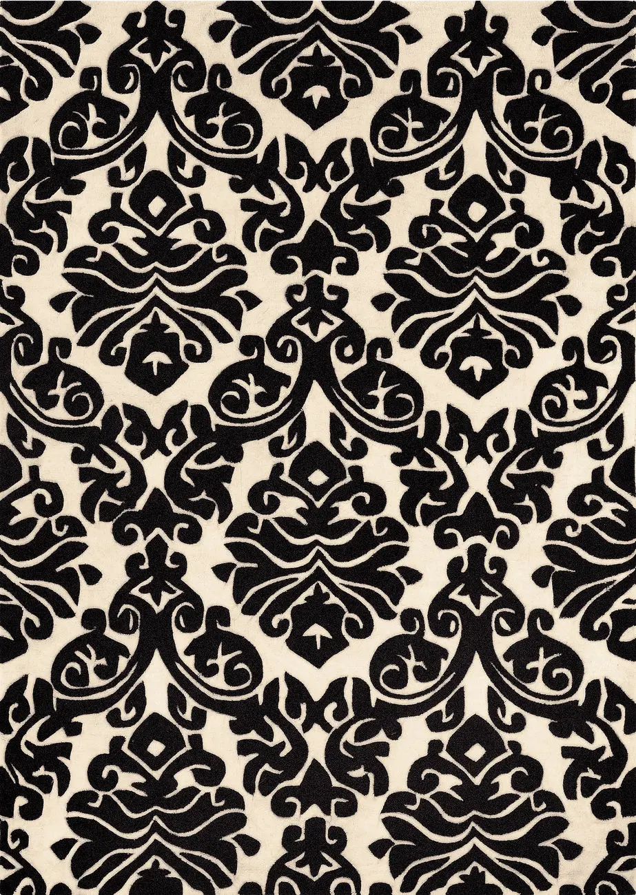 Linon Black Transitional Rug