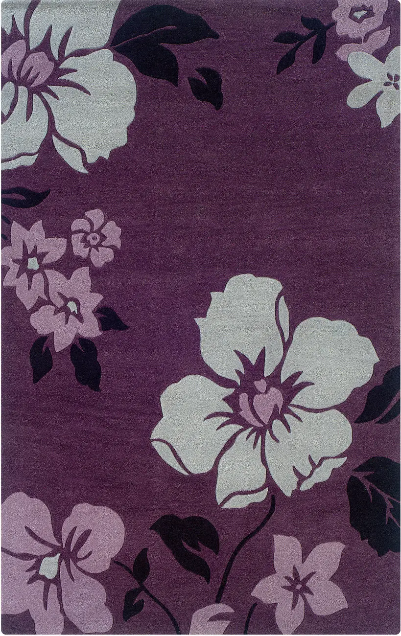 Linon Pink Floral Rug 2