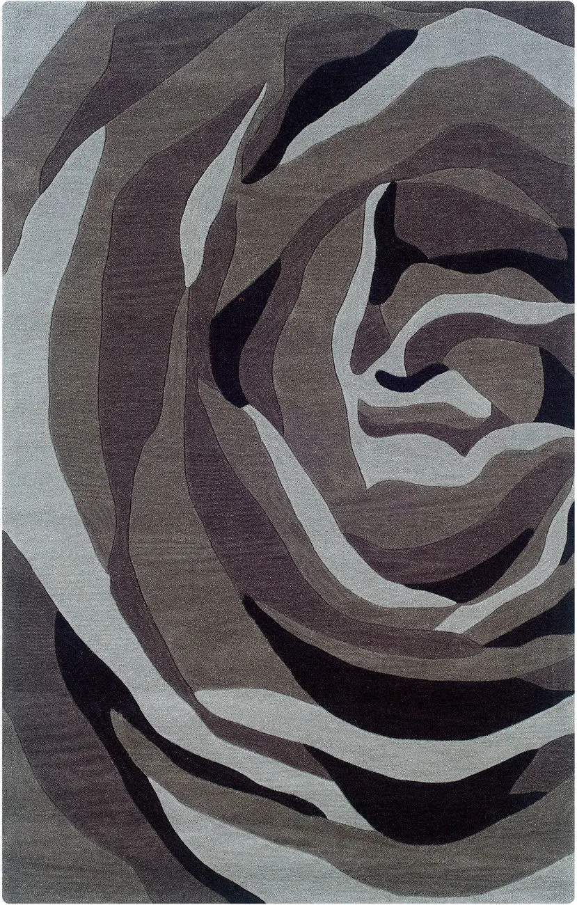 Linon Gray Abstract Rug