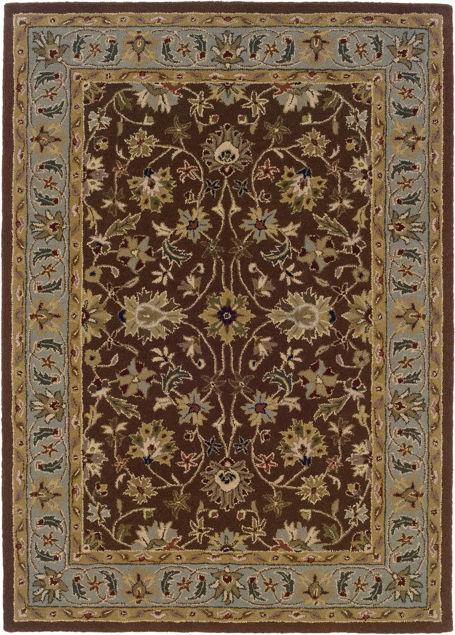 Linon Brown Traditional Rug