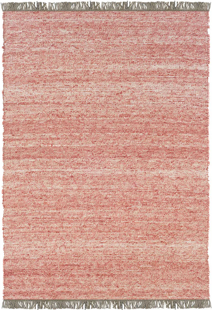 Linon Red Wool Braided Rug