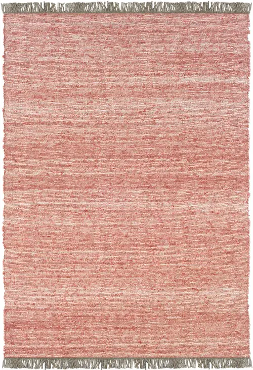 Linon Red Wool Braided Rug