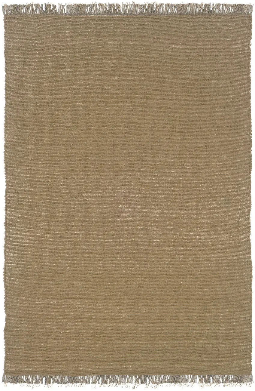 Linon Brown Wool Braided Rug 5