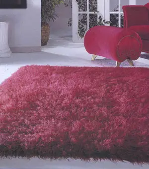 FlokatiRug Red Solid Color Shag Rug 2