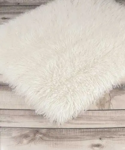 FlokatiRug White Solid Color Shag Rug 3