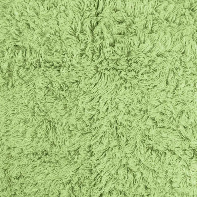 FlokatiRug Green Solid Color Shag Rug