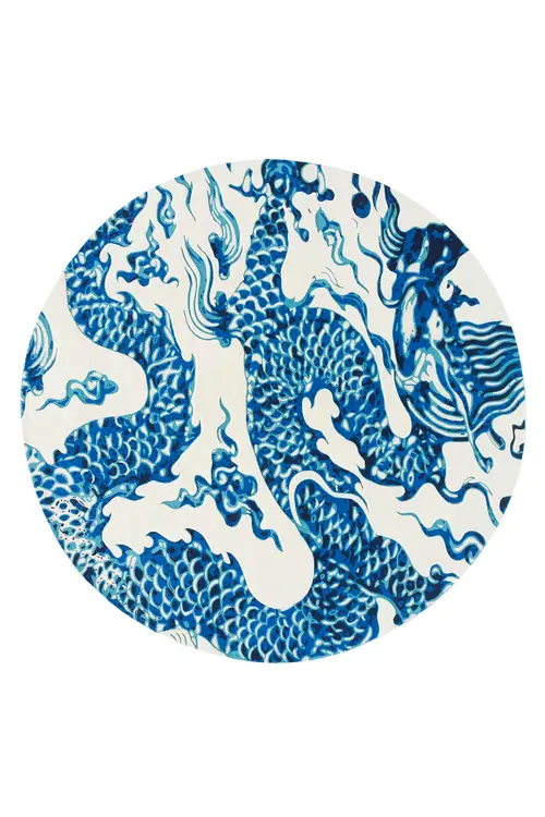 Gandia Blasco Blue China Rug White
