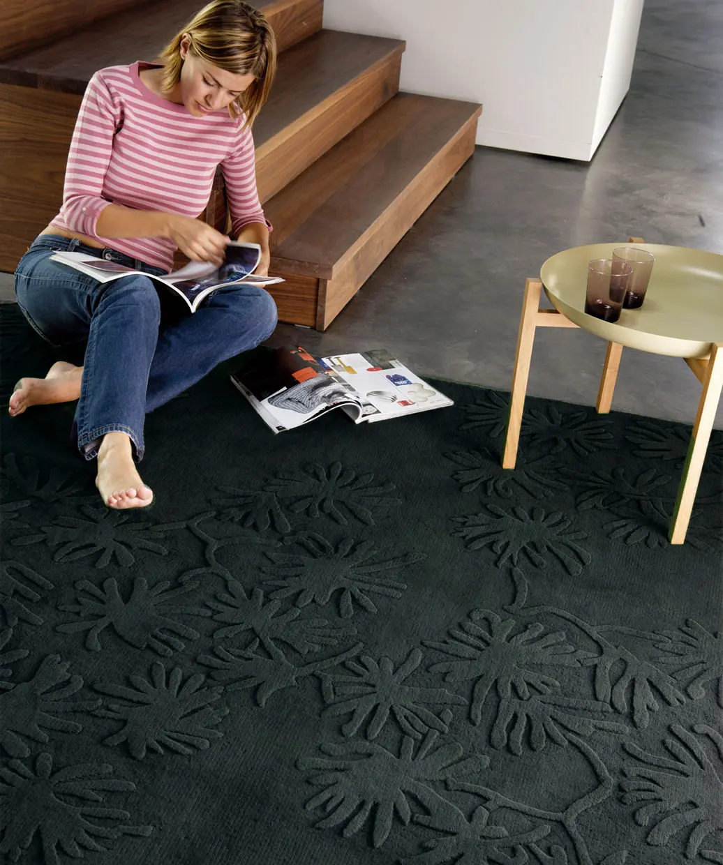 Nanimarquina Blue Hilo Wool Rug