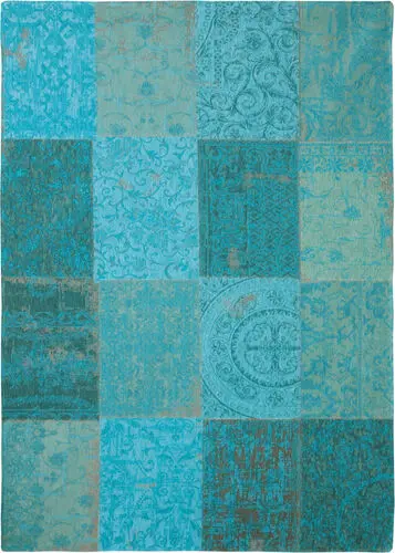 Louis De Poortere Vintage - Multi Blue Flatweave Cotton Rug
