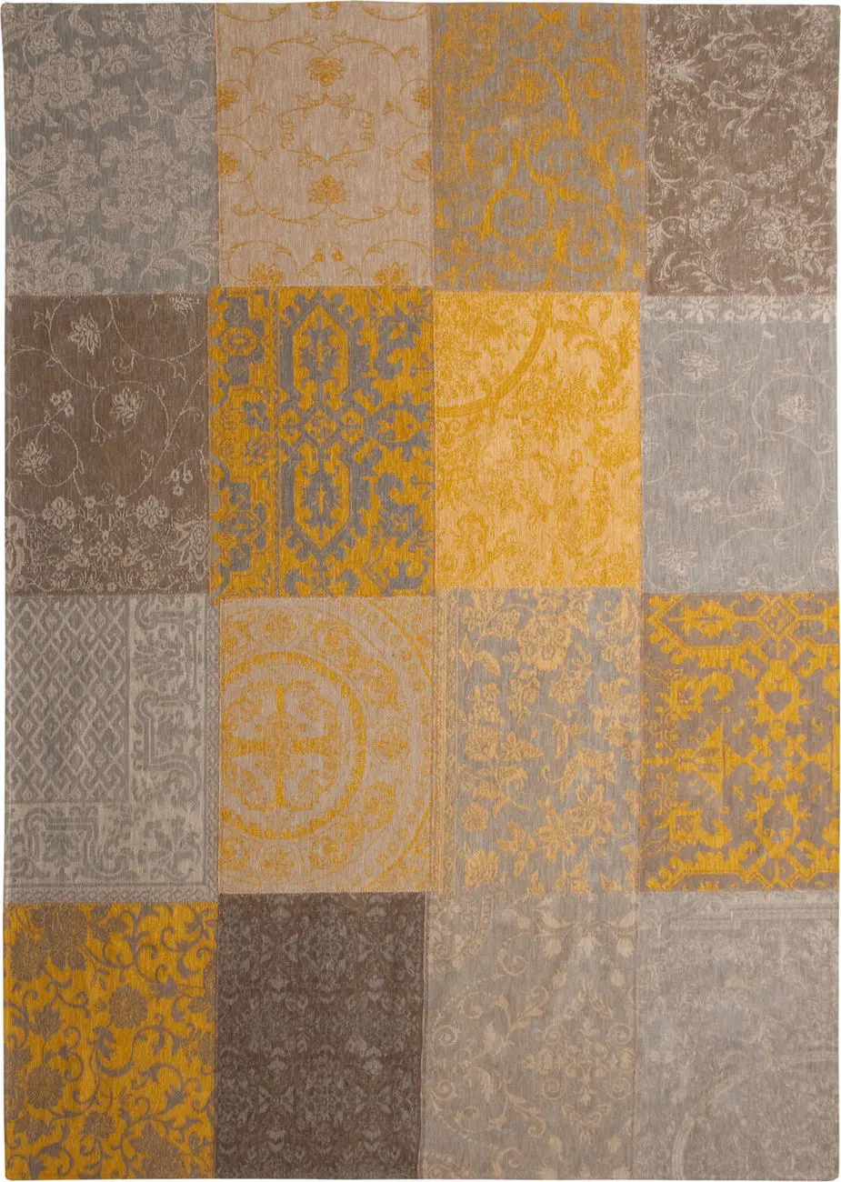 Louis De Poortere Vintage - Multi Yellow Flatweave Cotton Rug