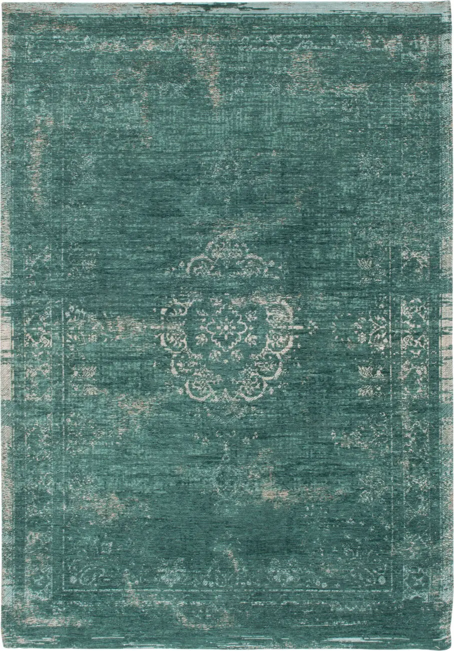 Louis De Poortere Fading World - Medaillon Green Flatweave Cotton Rug