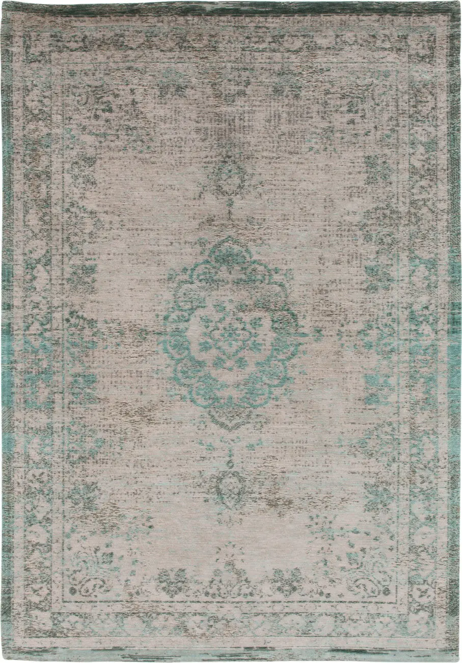 Louis De Poortere Fading World - Medaillon Green Flatweave Cotton Rug
