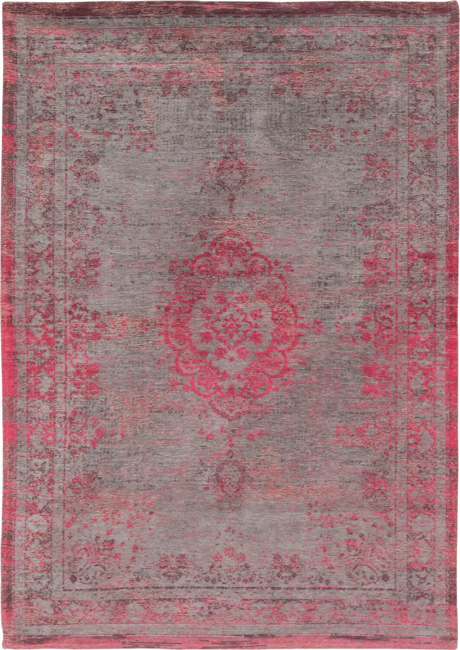 Louis De Poortere Fading World - Medaillon Pink Flatweave Cotton Rug
