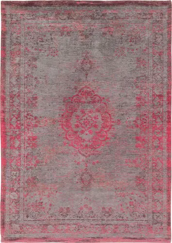 Louis De Poortere Fading World - Medaillon Pink Flatweave Cotton Rug