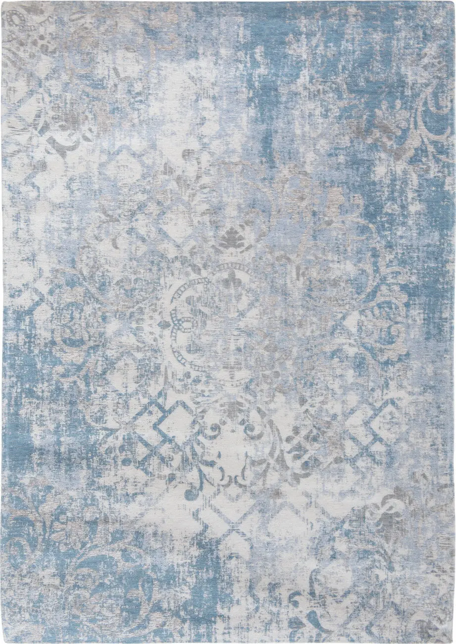 Louis De Poortere Fading World - Babylon Blue Flatweave Cotton Rug