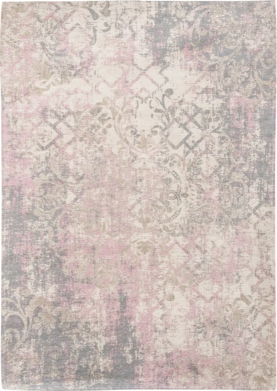 Louis De Poortere Fading World - Babylon Pink Flatweave Cotton Rug