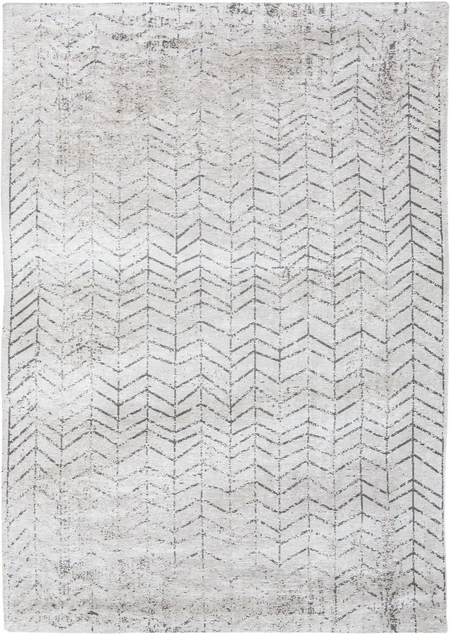 Louis De Poortere Mad Men - Jacob's Ladder Gray Flatweave Cotton Rug