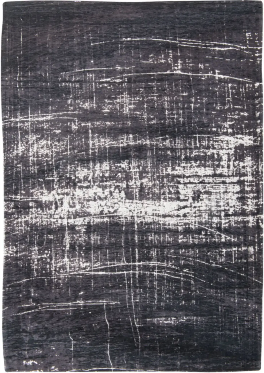 Louis De Poortere Mad Men - Griff Black Flatweave Cotton Rug