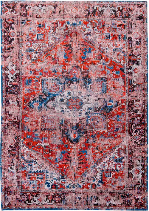 Louis De Poortere Antiquarian - Heriz Multi-Colored Flatweave Cotton Rug