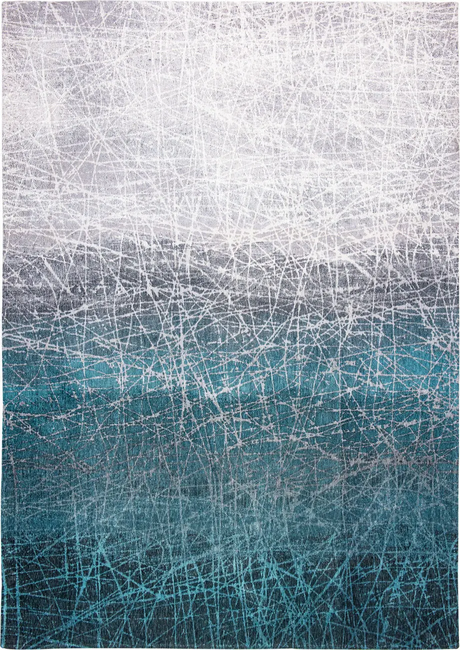 Louis De Poortere Mad Men - Fahrenheit Blue Flatweave Cotton Rug