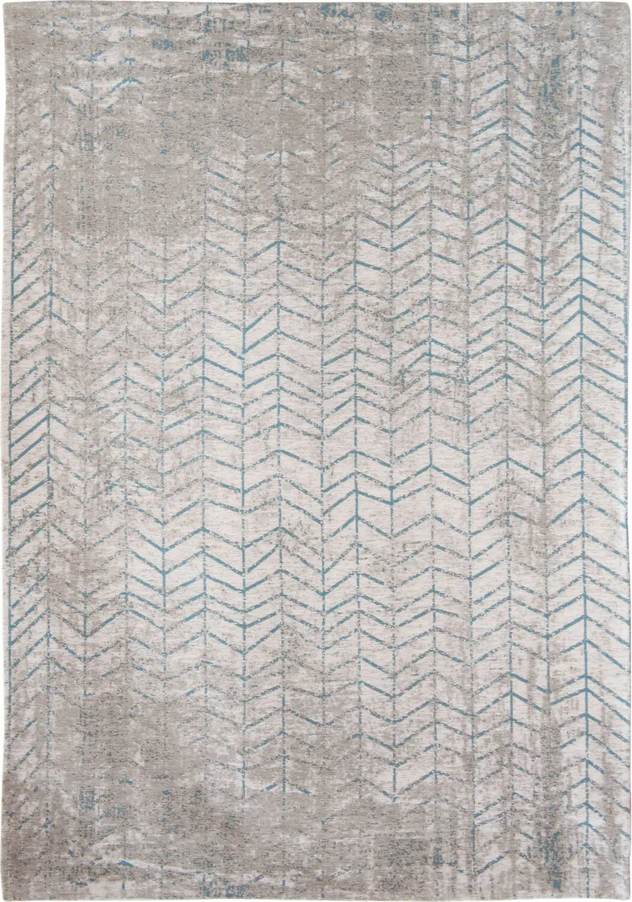 Louis De Poortere Mad Men - Jacob's Ladder Gray Flatweave Cotton Rug