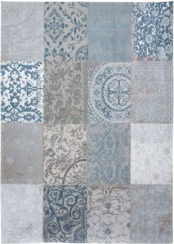 Louis De Poortere Vintage - Multi Blue Flatweave Cotton Rug