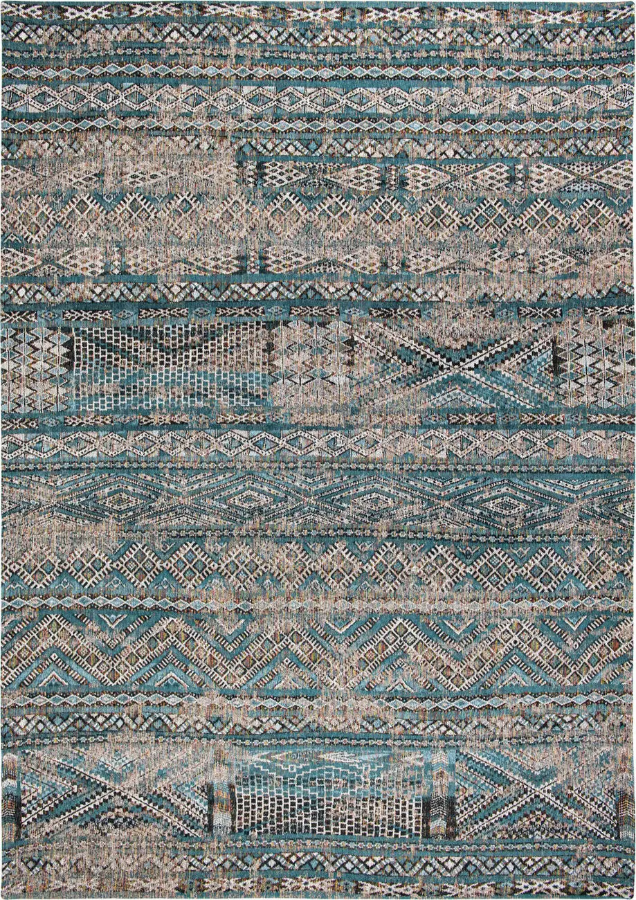 Louis De Poortere Antiquarian - Kilim Blue Flatweave Cotton Rug