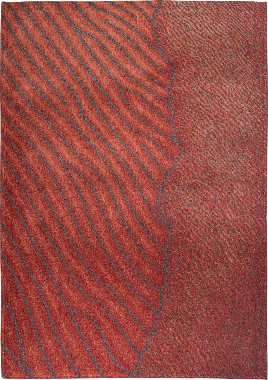 Louis De Poortere Waves - Shores Red Flatweave Cotton Rug