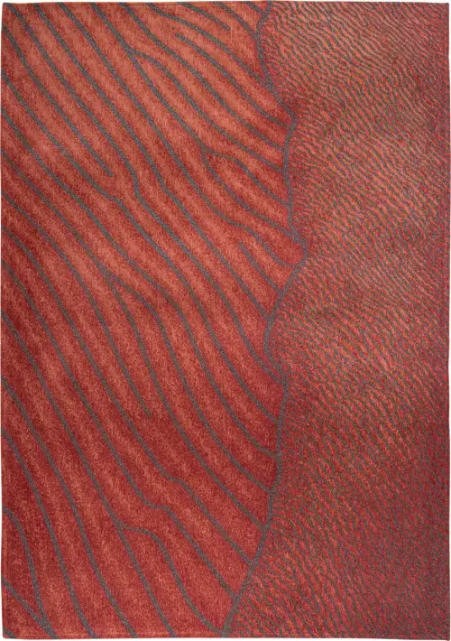 Louis De Poortere Waves - Shores Red Flatweave Cotton Rug