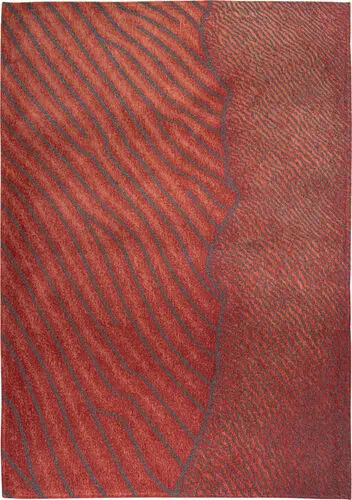 Louis De Poortere Waves - Shores Red Flatweave Cotton Rug