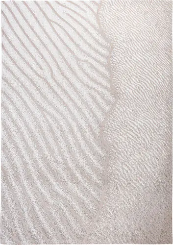 Louis De Poortere Waves - Shores White Flatweave Cotton Rug