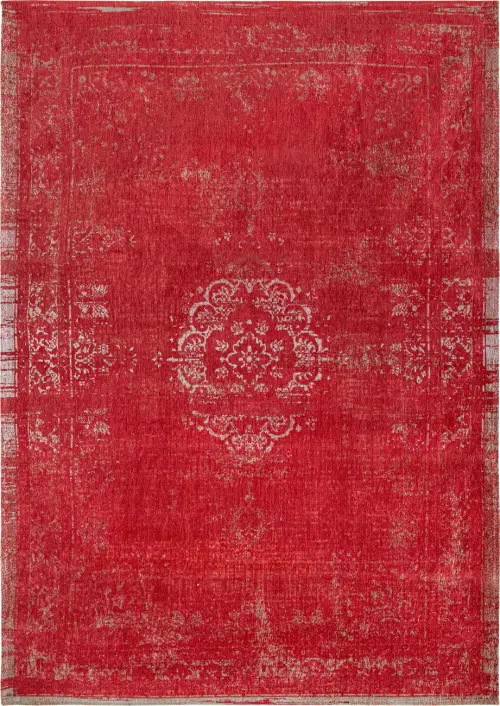 Louis De Poortere Fading World - Medaillon Red Flatweave Cotton Rug