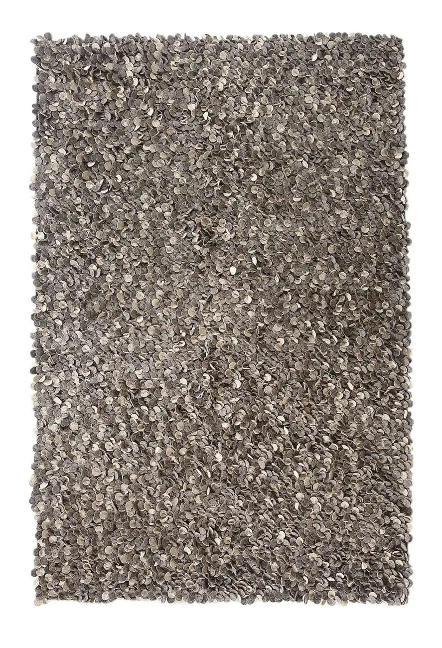 Oyster Speckled Chocolate Felted Shag