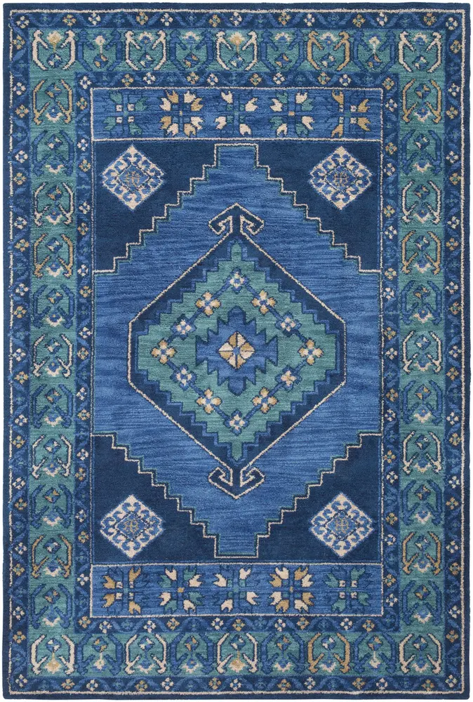 Arabia ABA-6253 Navy Synthetic Patterned Rug