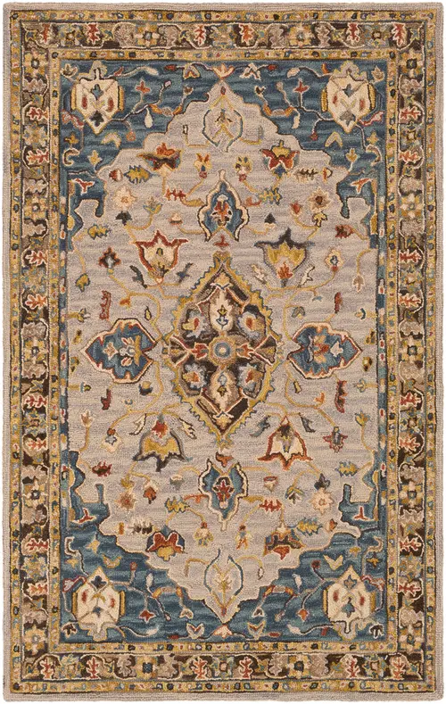 Surya Artemis AES-2301 Dark Blue Abstract Bordered Rug