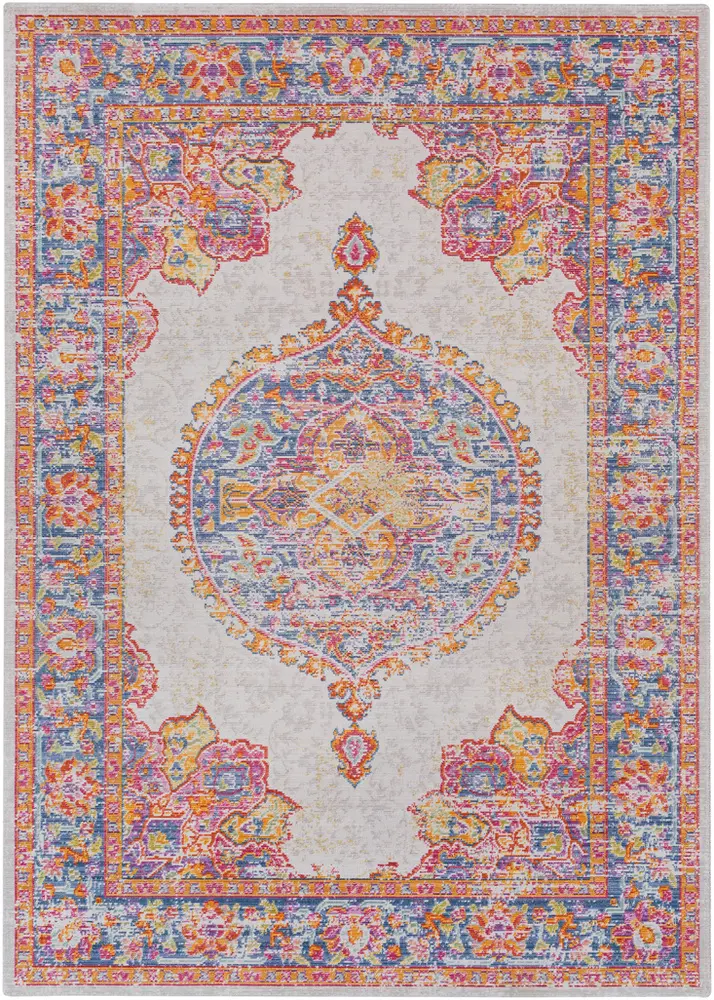 Antioch AIC-2308 Bright Pink Synthetic Transitional Rug