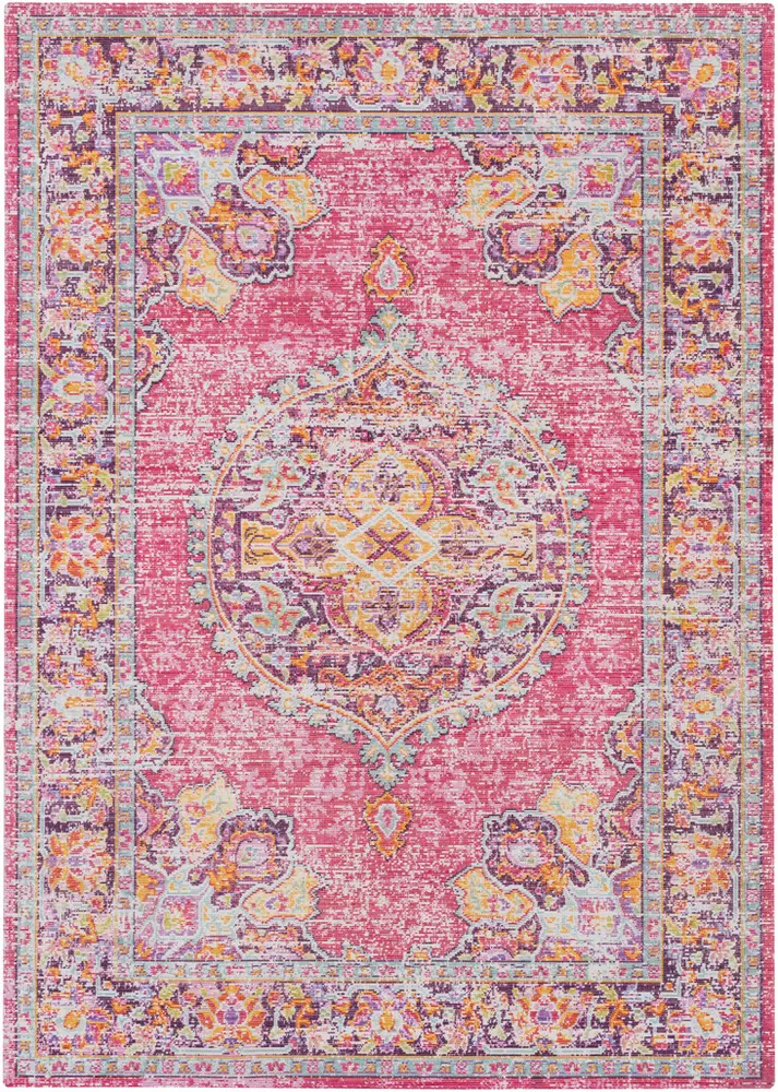 Antioch AIC-2310 Bright Pink Traditional Synthetic Rug
