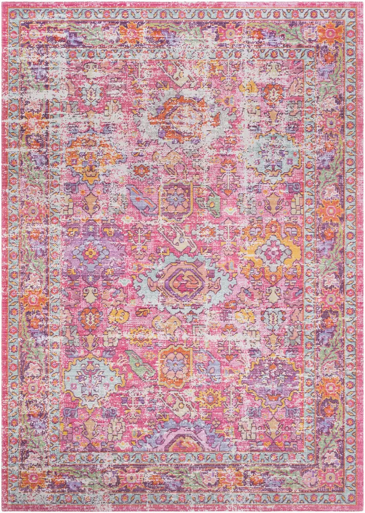 Antioch AIC-2315 Bright Pink Synthetic Transitional Rug