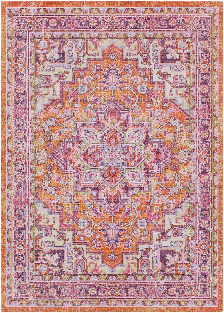 Antioch AIC-2319 Bright Pink Transitional Synthetic Rug
