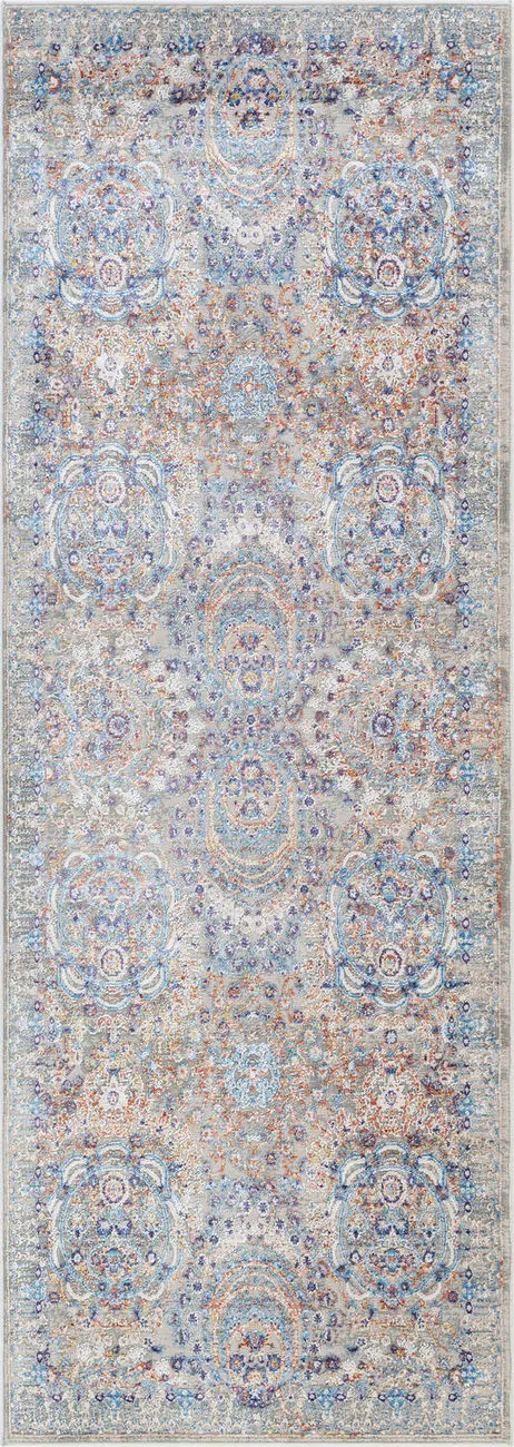 Modern Loom Aisha Ais-2310 Multi-Colored Power Loomed Silk  Rug
