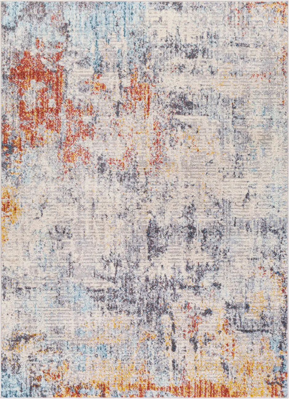 Modern Loom Acactus ACS-2343 Multi-Colored Power Loomed Synthetic Rug