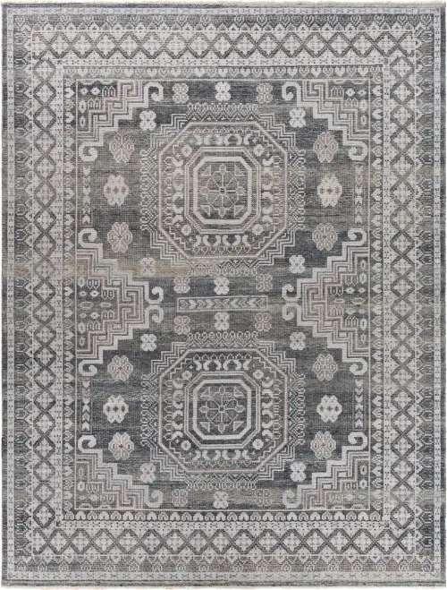Modern Loom Almeria ALM-2300 Gray Hand Knotted Silk Rug