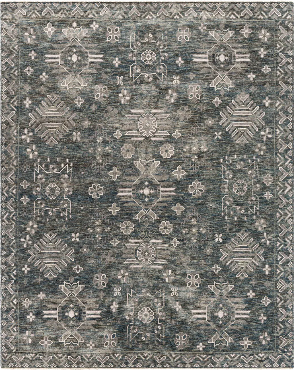 Modern Loom Almeria ALM-2303 Gray Hand Knotted Silk Rug