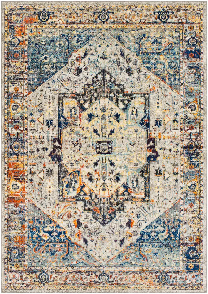 Ararat ARA-2301 Dark Blue Synthetic Traditional Rug
