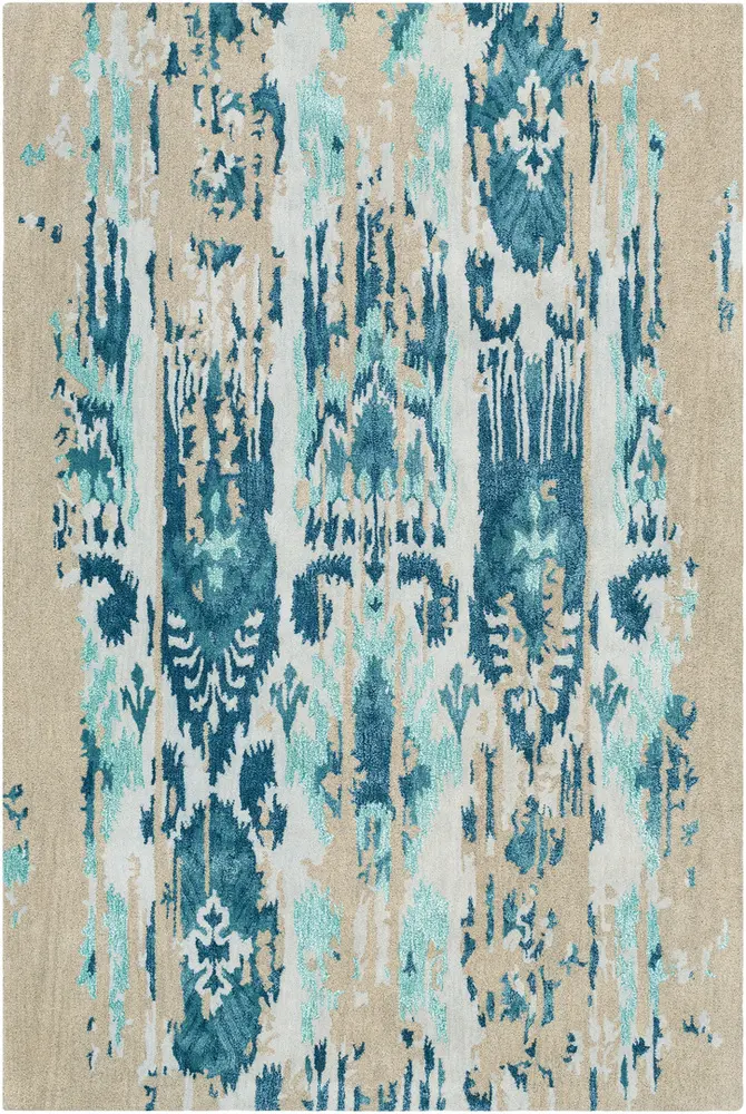 Artist Studio ART-240 Teal Abstract Silk Rug