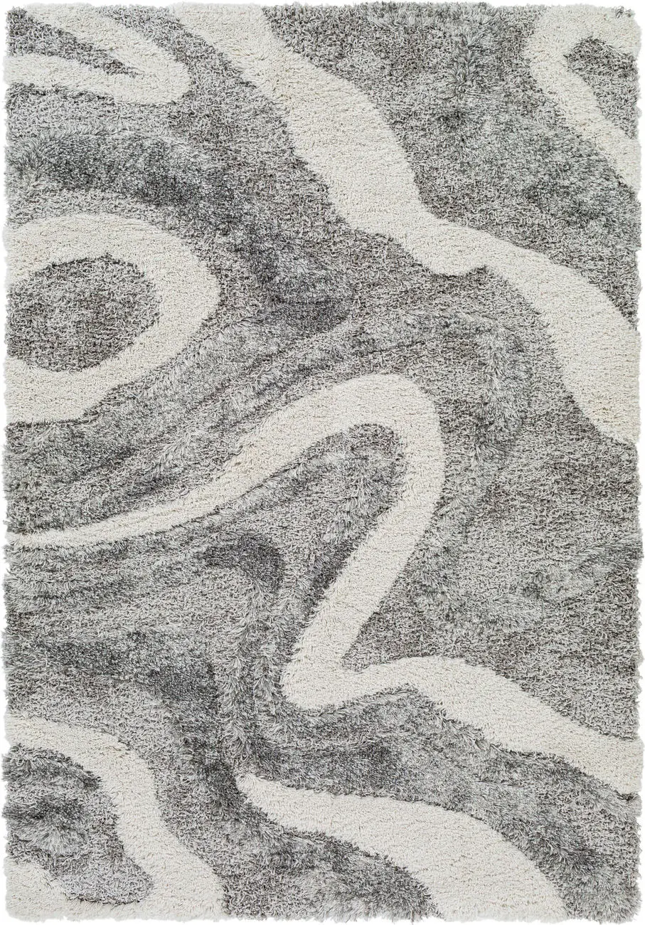 Modern Loom Alta Shag ASG-2303 Gray Power Loomed Synthetic Rug